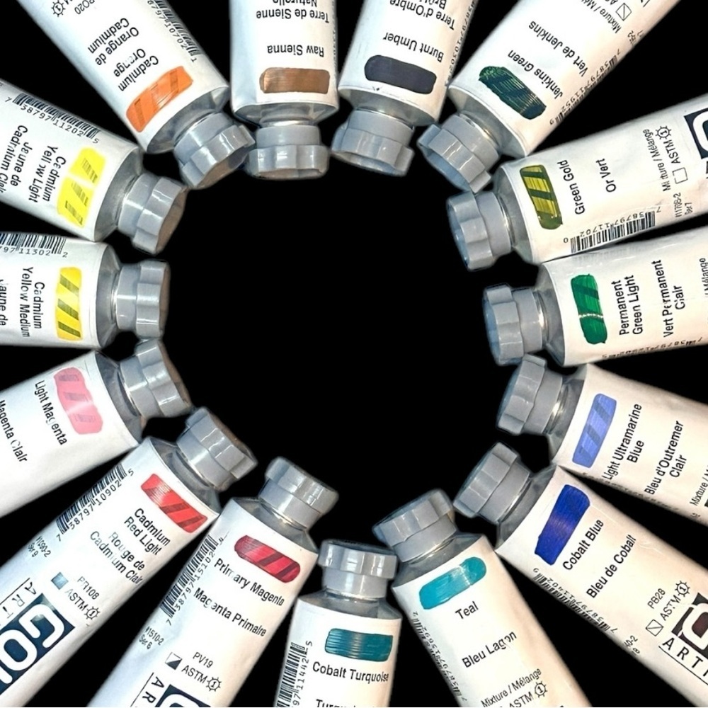 Lot of 15 GOLDEN Heavy Body Acrylic Paint 2 oz Tubes NEW, Swapping is available